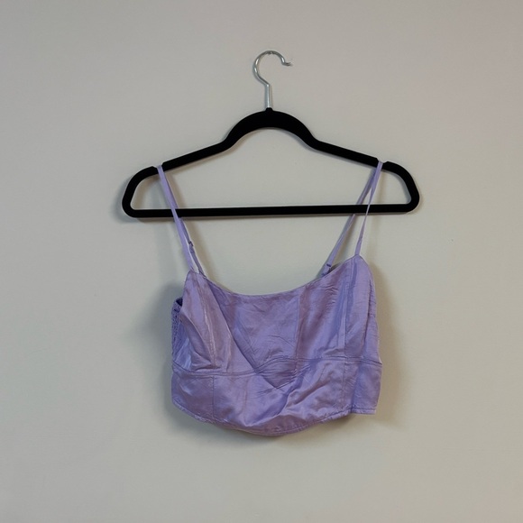 aerie Tops - ❤️BNWOT Aerie Lavender Satin Camisole Crop Top size M